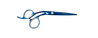 icon blue left handed professional hairstyling crane shears cosmetology salon scissors