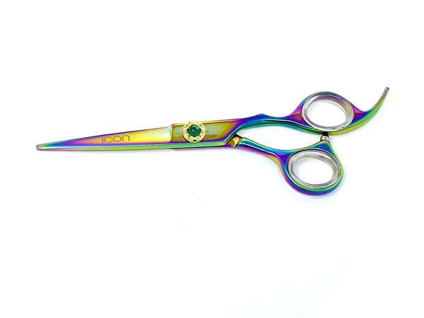 multi colorful titanium hair shears blade cosmetology salon stylist scissors