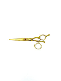 gold swivel thumb hair shears stylist salon cosmetology scissors