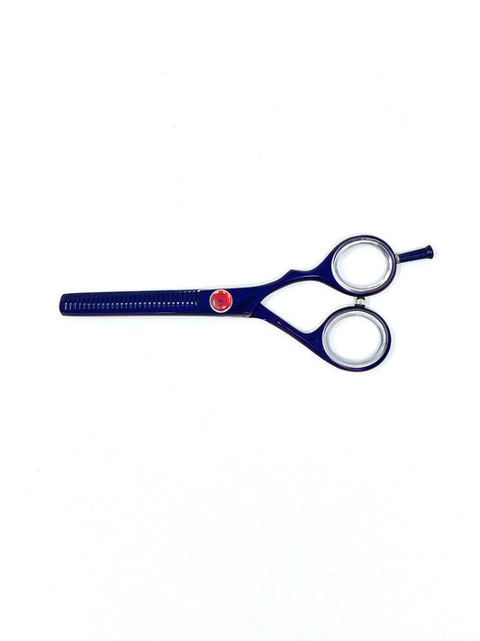 purple thinning texture hairshears pinky tang cosmetology salon stylist scissors