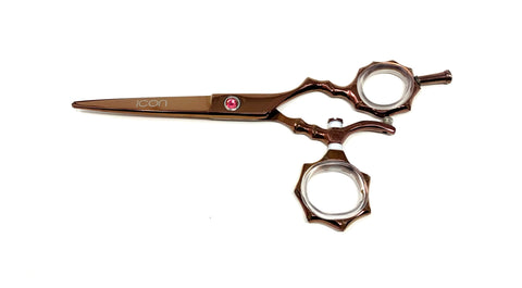 rose gold swivel thumb cosmetic hair shears