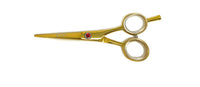 gold titanium cosmetic shears scissors hairstylist barber
