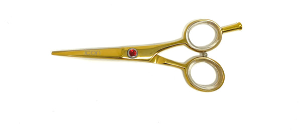 gold titanium cosmetic shears scissors hairstylist barber