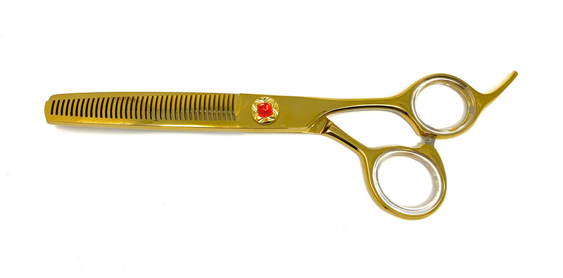 icon gold ergonomic thinning hairstyling shears professional hand crafted scissors pet grooming
