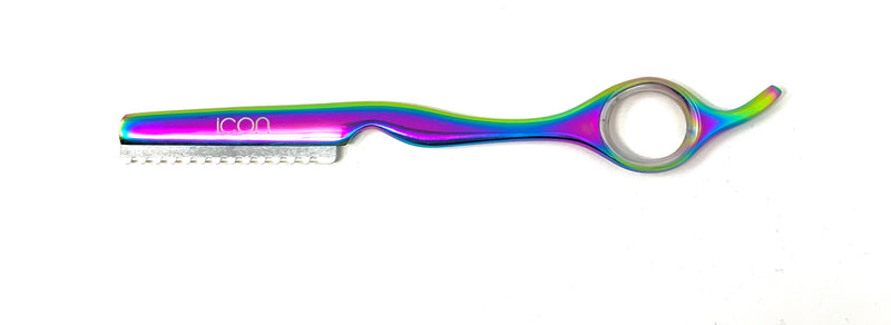 icon professional multi colorful color texturizing razor blade cosmetology salon stylist