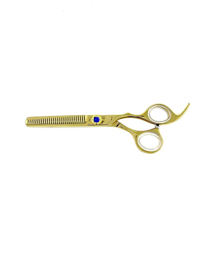 gold titanium professional thinning texturizing hair shears salon stylist scissors