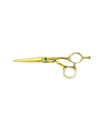 gold titanium pinky tang hair shears hairstylist salon cosmetology scissors