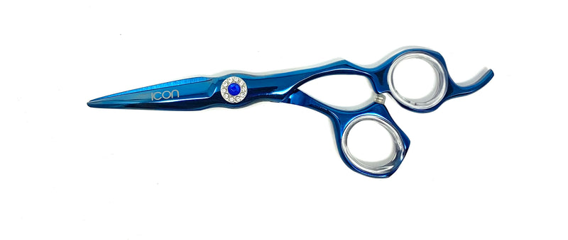 blue titanium thick blade hair shears salon stylist cosmetology scissors