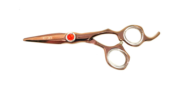 rose gold thick blade offset handle hair shear salon stylist scissors