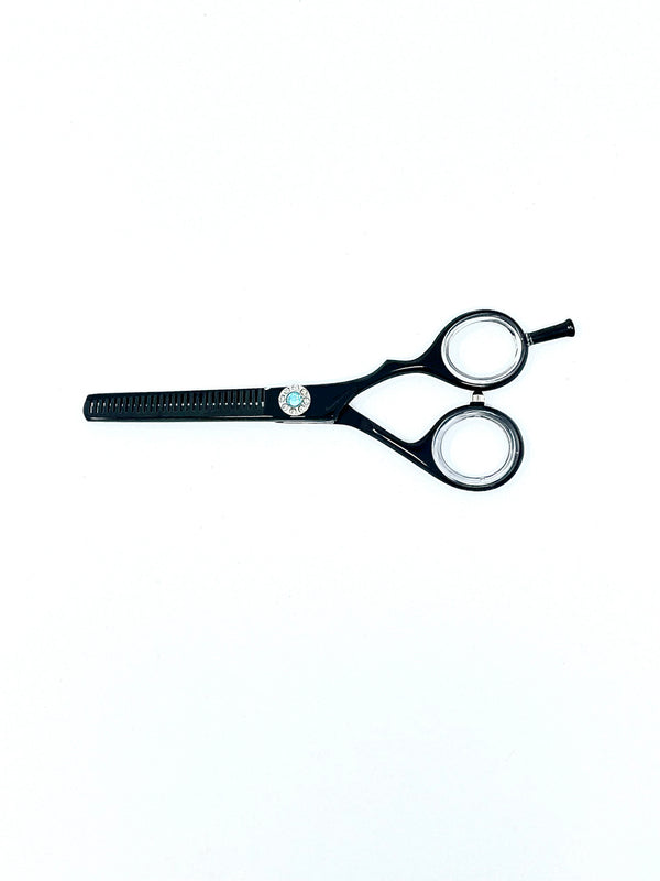 black thinning texturizing hair shears cosmetology salon hairstylist scissors
