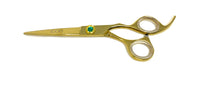 gold titanium professional blade hair shears cosmetology salon stylist scissors