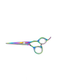 multi colorful semi convex blade shears hairstylist barber scissors