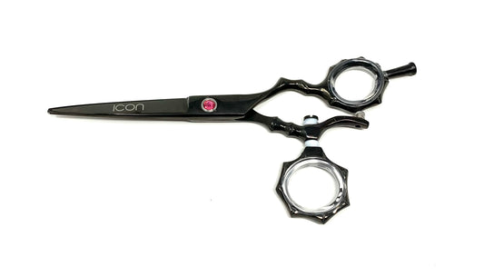 black swivel thumb cosmetic hair shears