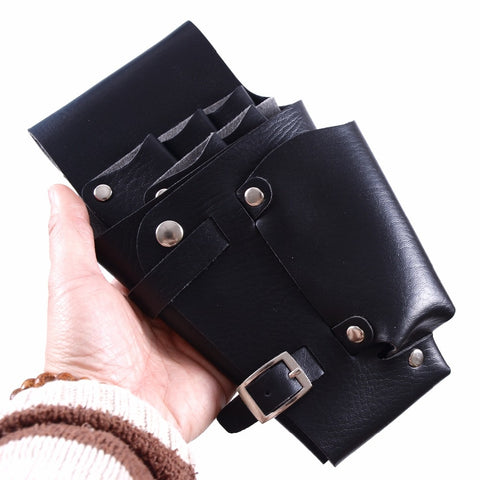 Leather Hairdressing Case Tools Scissor Bag Barber Holster Pouch Holder Rivet Purse Adjustable Waist Shoulder Belt