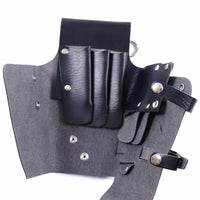 Leather Hairdressing Case Tools Scissor Bag Barber Holster Pouch Holder Rivet Purse Adjustable Waist Shoulder Belt