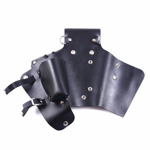 Leather Hairdressing Case Tools Scissor Bag Barber Holster Pouch Holder Rivet Purse Adjustable Waist Shoulder Belt