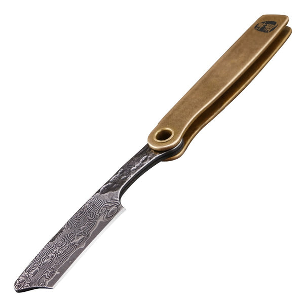 Damascus Steel Knife Portable Folding Razor