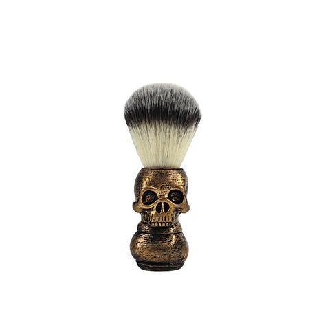 Barbershop men's Retro Oil Head Hairdressing Brush Beard Skull Resin Handle Beard Foam