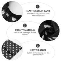 Anti-static Hairdressing Cape Practical Haircut Cape Hair Cutting Cloak Haircut Gown for Barber Shop (Black, Round Dot Pattern)