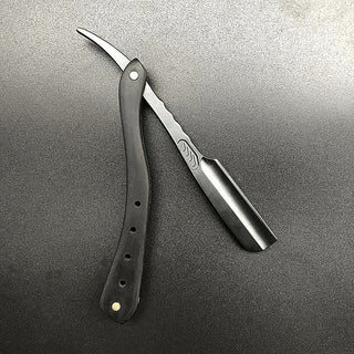 All Black Blades Straight Razor For Men Women Barber Shaving Knife Spring Design Beard Face Underarm Body With Blades G1215