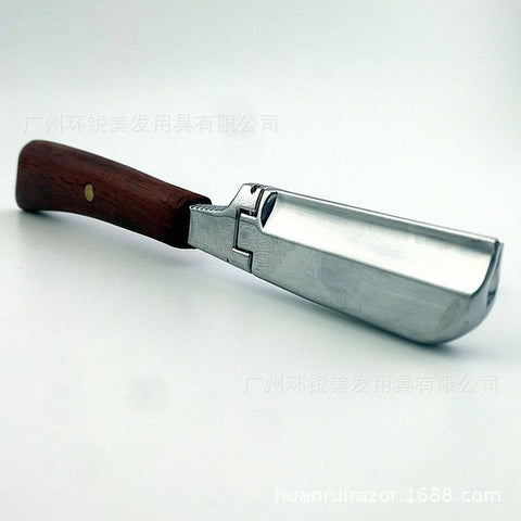 Men Shaving Barber Tools Magnetic Knife Holder Sandalwood Handle