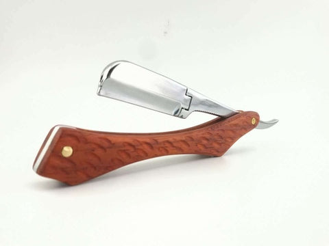 Men Shaving Barber Tools Magnetic Knife Holder Sandalwood Handle