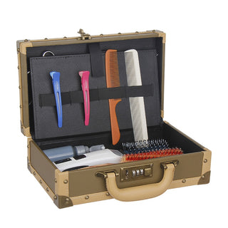 Vintage Rivert PU Leather Hairdressing Toolkit Case Salon Barber Scissors Trimmers Comb Storage Suitcase Bag Styling Tools UN768